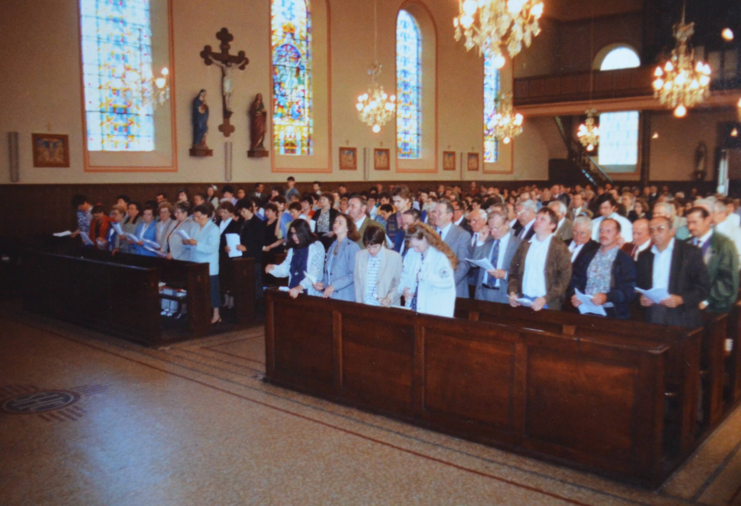 L'église était remplie d'habitants de Guessling-Hémering, au premier rang la chorale