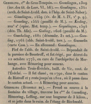 Guessling dictionnaire