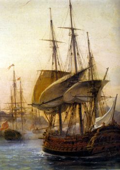 francais contre britanique 12.02.1782 BatailleDesSaintes